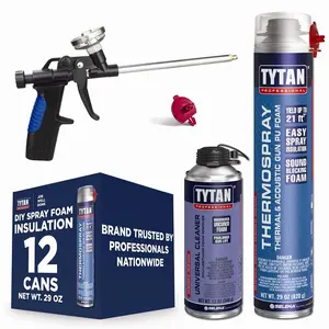 Thermospray Spray Foam Insulation Kit 29 oz (12 Pack) for Insulation & Air Sealing