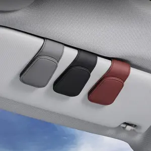 Car Sun Visor Glasses Holder, Car Sun Visor Glasses Clip, Car Sun Visor Organizer, Car Interior Storage Accessories for Tesla Model 3 Y X S