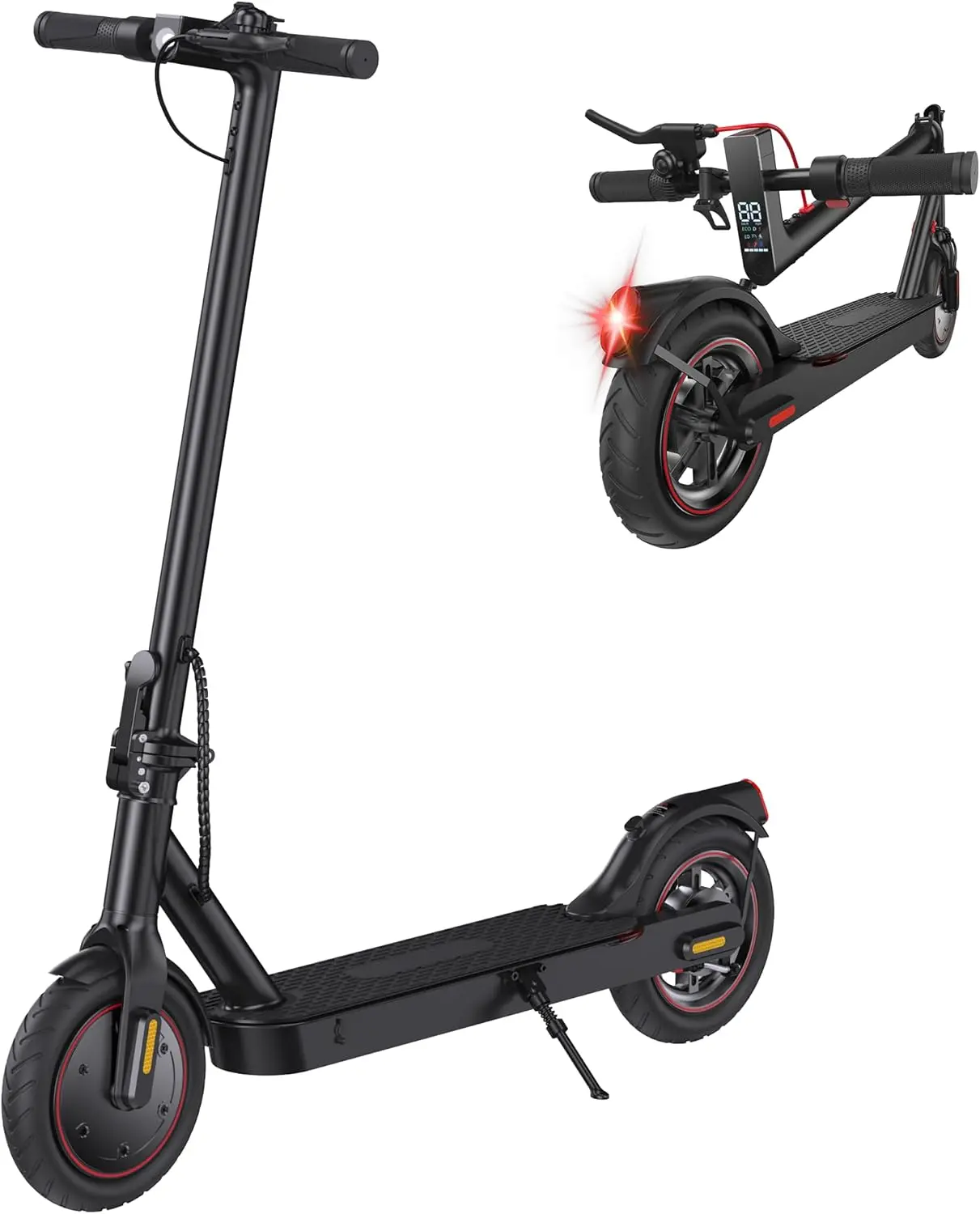 Foldable Electric Scooter for Adults, High-Speed Commuter with 1200W Motor, 40 KM Range, Dual Suspension, and 10-Inch Vacuum Tires, Compact Fold, Wheeled Board Scooters, 28 Mph Speed, Ride-On Scooters