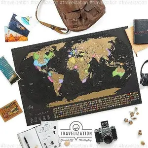 XL Scratch off Map of the World
