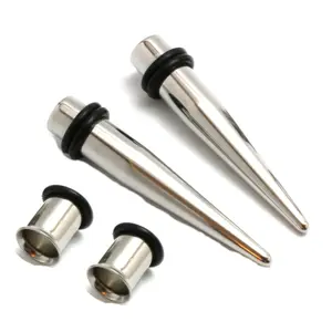 9mm PAIR Steel Tapers AND Tunnels Ear Stretching Kit