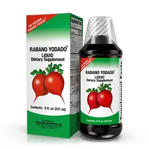 RABANO YODADO Liquid Dietary Supplement 8 Fl Oz – Iodized Radish with Iodine, Vitamin B12, B6 & B1 – Immune, Thyroid & Energy Support – Suplemento Healthcare Fitness Natural