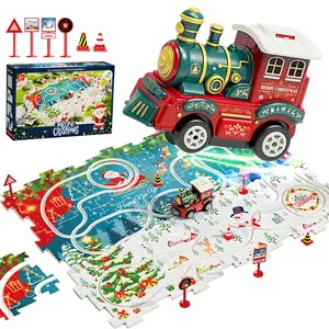 STEM Educational Building Block Track Set, 3D Puzzle Racer Toy with 2 Electric Cars, Construction Learning Toys for Boys Girls Ages 6-12,Creative Engineering Playset