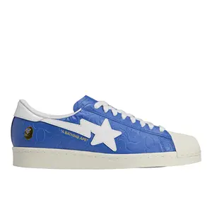 adidas Mens Sstr V Bape Lace Up Sneakers Shoes Casual - Blue