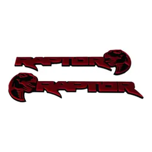 Ford Raptor Multi Colored Acrylic Door Emblems (PAIR) - F150, Ranger, Bronco (USA MADE)