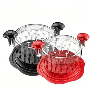 Rotating Design Meat Shredder For Pulled Chicken And Pork With Clear Lid Anti Slip Base Food Grade BPA Free Dishwasher Safe Kitchen Tool