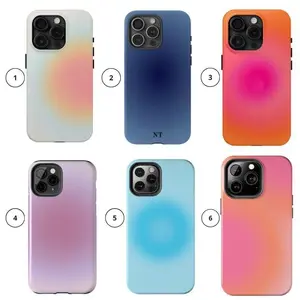 Aura Collections phone case, Sunset Orange Blue Baby, Elegant Phone case Tough Case For Iphone 17 16 15 14 3 12 11