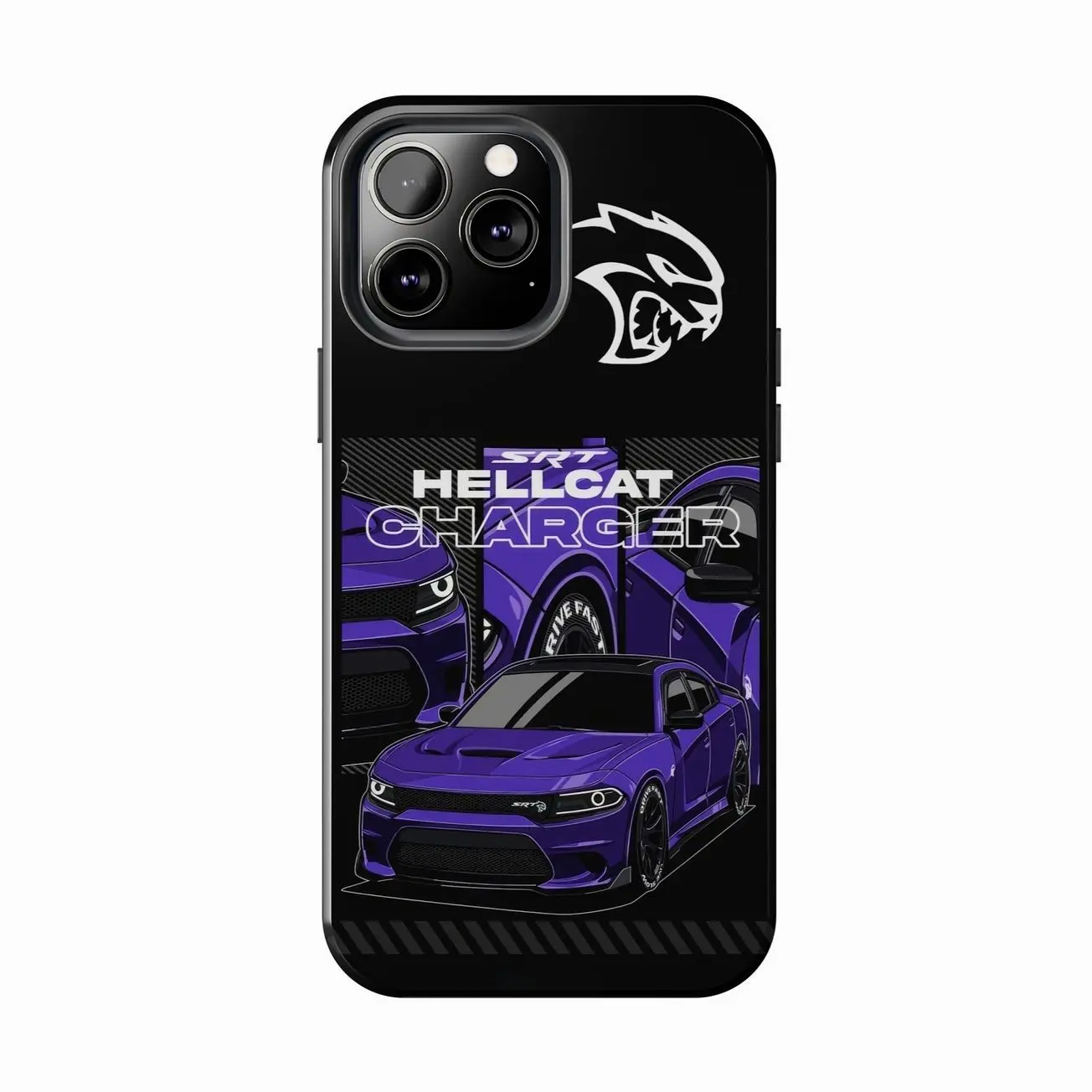Hellcat Redeye Hard Tough Phone Case, Collage Cell Phone, Case For Fan, iPhone 16 15 14 13 12 11 Pro Max Plus X Accessories Protection G