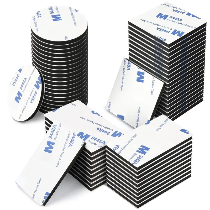 Double-sided Foam Tape, 68pcs/set Various Style Strength Self-adhesive Tape, Adhesive Mounting, No Drilling Adhesive, Suitable for Walls, Doors, Wood, Metal, Glass