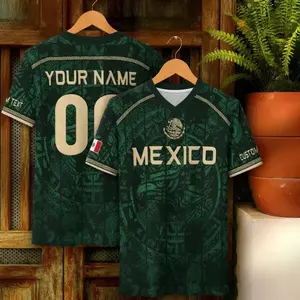 Custom Name Mexico Soccer Jersey, Personalized Mexican Aztec Jersey, Customized Mexico Soccer Shirts For Men & Kid, Soccer Jerseys For Team, The Big Tournament 2026 Inspired