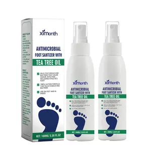 (3 bottles)Tea Tree Oil Foot Spray - Plantar Moisturizing Deodorant for Odor Control & Dry Feet Care, Natural Foot Sanitizer with Antifungal Properties,Ximonth Clear Foot Sanitizer Spray,for Foot & Shoe Freshness