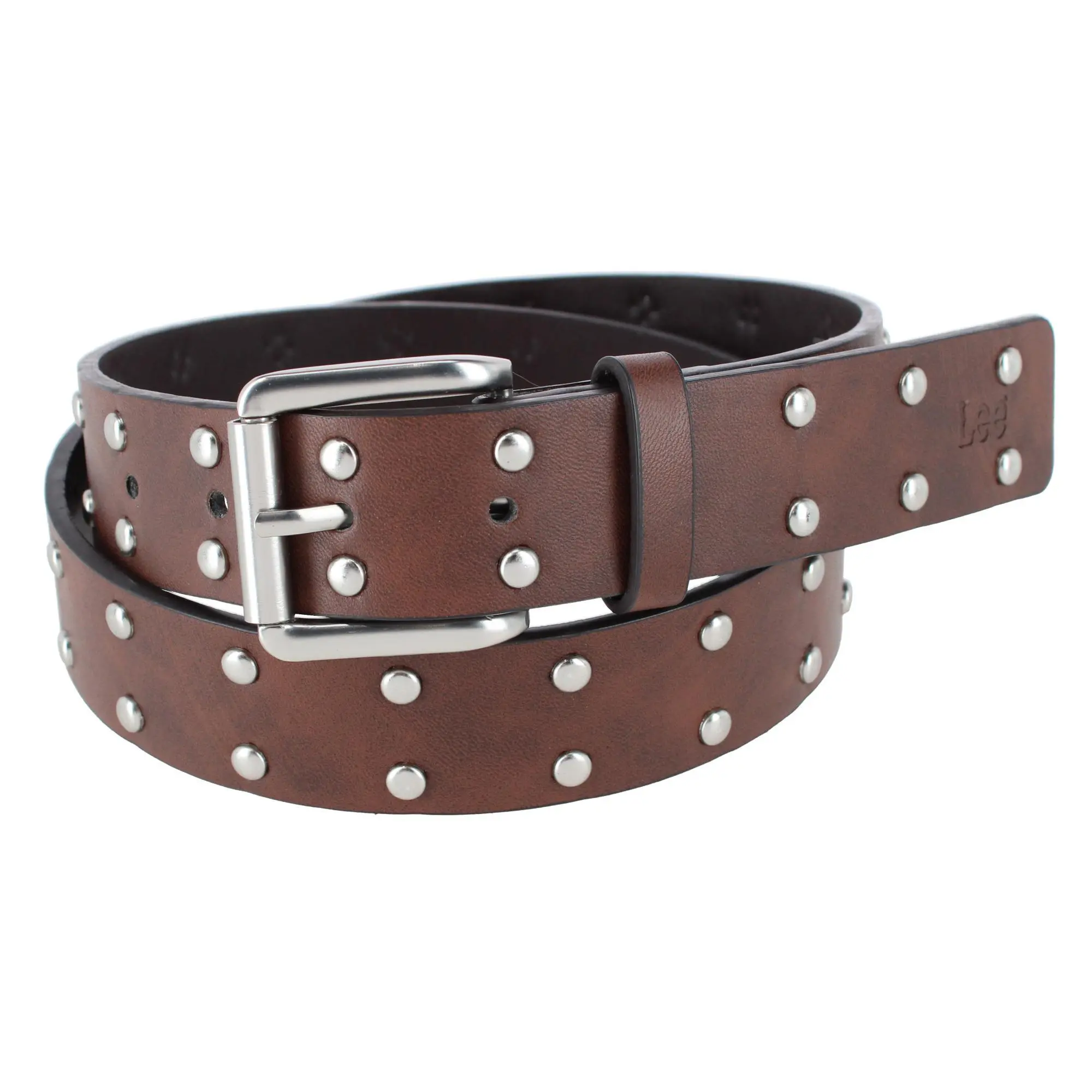 Lee Women's 35mm Riveted Synthetic Leather Belt Matte Roller Buckle, Casual And Jean Belts