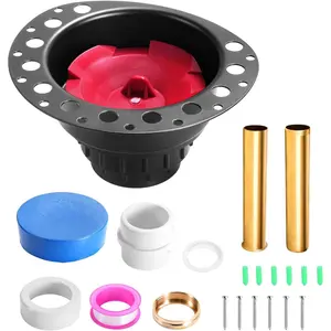 Freestanding Tub Drain Rough-in Kit, Bathtub Drain Kit with PVC Adapter and Brass Tail Pipes, Compatible with Free Standing Bathtubs, Copper Bathtub and Floor Mounted Bathtub