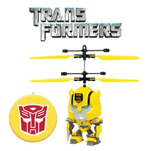 Transformers Bumble Bee & Optimus Prime Big Head Figure Sensor Flying Helicopter