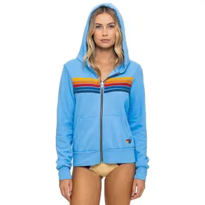 5 STRIPE HOODIE - SKY
