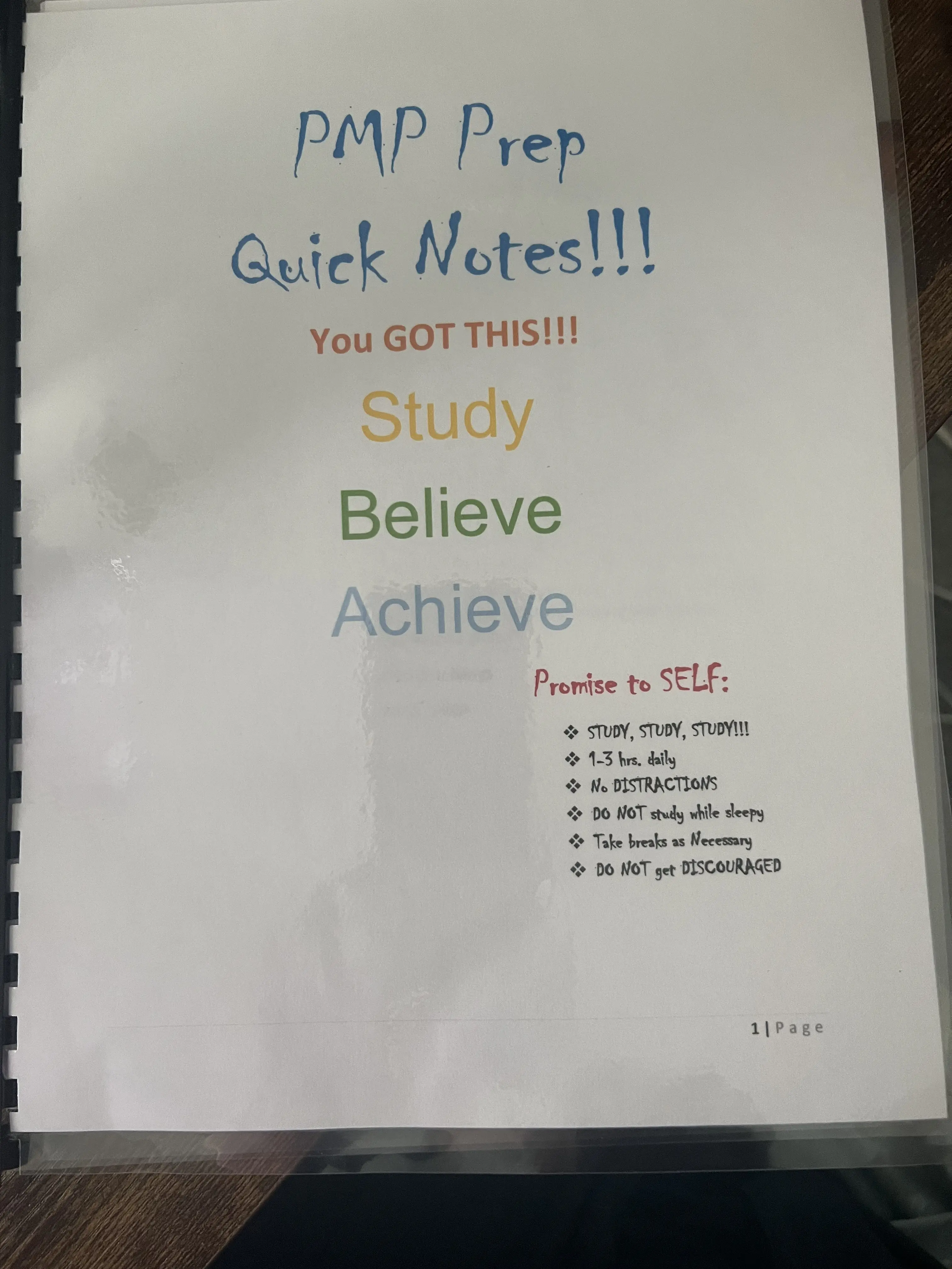 PMP Prep Quick Notes
