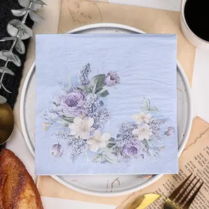 20pcs/40pcs Floral Party Napkins, 12.99x12.99 Inches, Beautiful Floral Pattern, Ideal for Wedding Decor, Bride Parties, Birthday Parties