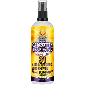 3-in-1 Cat Training Spray | Indoor & Outdoor Deterrent | Protects Furniture & Sets Boundaries | Made in USA by Bodhi Dog
