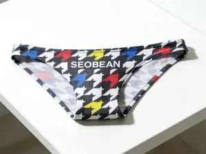 SEOBEEP Men's Low-Waist Sexy Briefs Trendy Swim & Underwear for Young Men Colorful Pattern Fashionable Menswear Socks