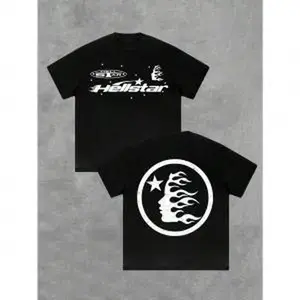 American trendy brand Hell Star letter portrait print T-shirt men's casual loose sports short sleeve Menswear Top Sweatshirt, Hoodie, Comfort Colors