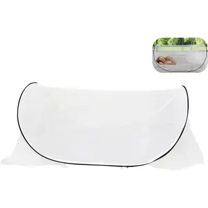 78 * 32 * 22 Inch Large Up Mosquito Tent, Portable Foldable Mosquito Net, Camping Mosquito Net with Net Bottom, for Bed Camping Travel Patio (Black)