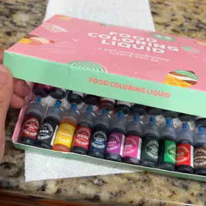 Food Coloring Liquid Grade Vibrant Kit 33pcs for Baking,Frosting,Cookies,Cake Decorating & DIY Crafting Supplies (0.25 oz Bottle) Nata Bake Cream