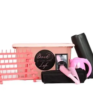 Braid Luxe Kit with Kettle, Thick Towel, Memory Foam Mat, Hair Rack, and Detagling Tools