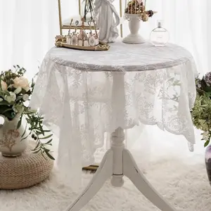 Hollow Out Lace Tablecloth, Rectangular Tablecloth, Table Cover for Home Kitchen Dining Room, Table Decoration Supplies for Wedding Birthday Festival Party, Ornaments