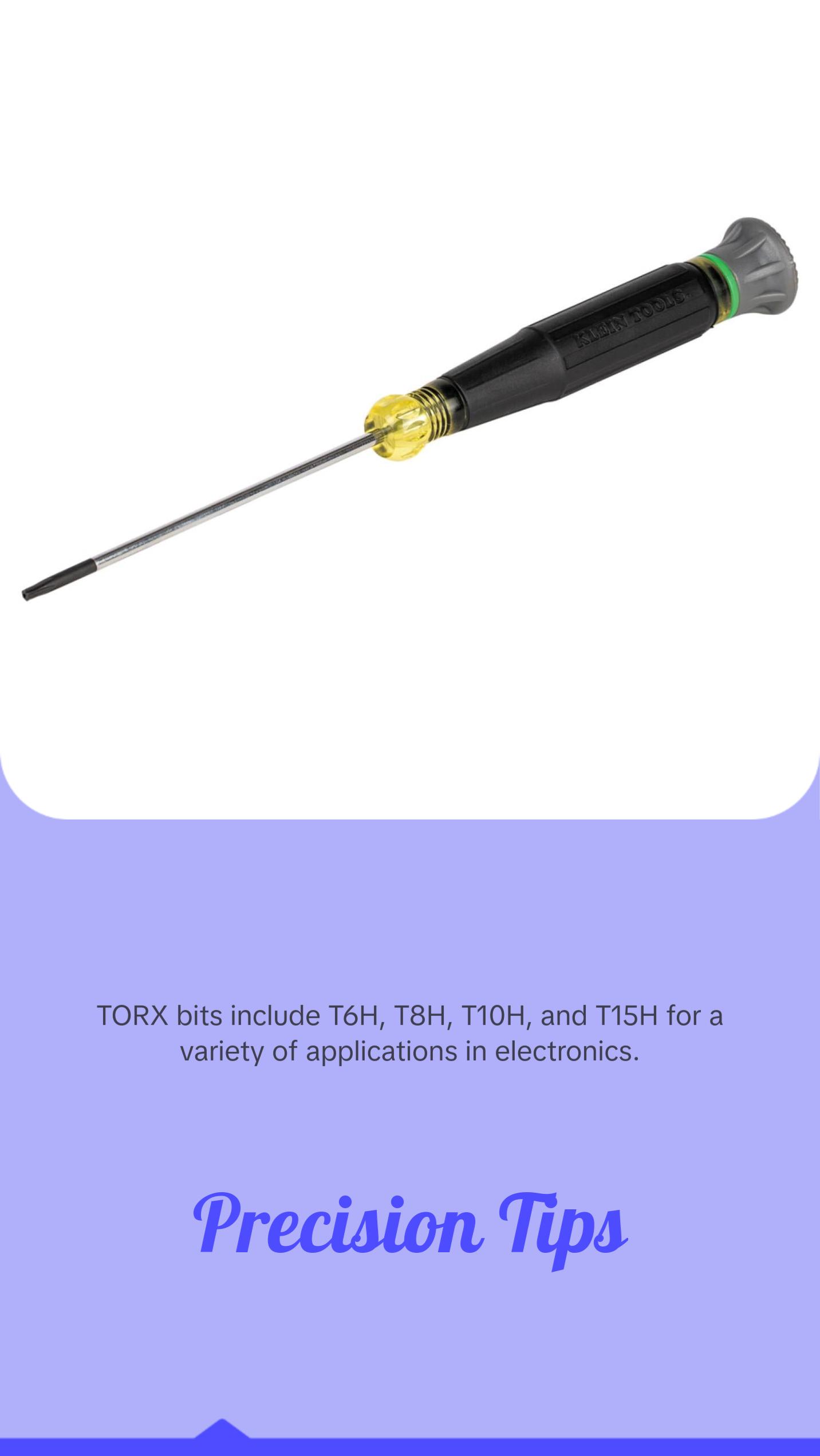 Klein Tools 85616 Precision Screwdriver Set, TORX®, 4 Pc.