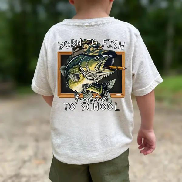 Youth and Adult Born to Fish Boy’s Short Sleeve Shirt, back to school shirt, Youth Casual Wear, Gift For Son And Daughter, youth swear, Toddler graphic tees, family matching shirt, holiday shirt, youth clothing