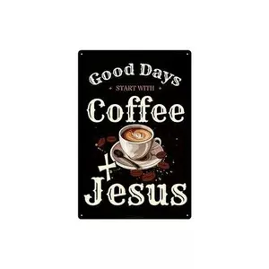 Antique Coastal Lighthouse Metal Tin Sign for Wall Decor