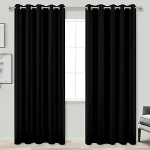 Blackout Curtains 72 Inch Extra Wide for Bedroom Sliding Glass Patio Door, 2 Panels Grommet Darkening Large Window Shade Black Out Blinds for Living Room, 6x7 FT Width by 84in Length
