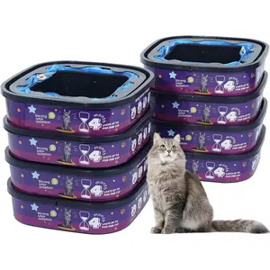 8 Pack  Litter Refill Bags  Compatible with Genie  Litter Standard, Plus and XL Plus Pails Easy-Lock Odor Control (NOT Compatible with XL)
