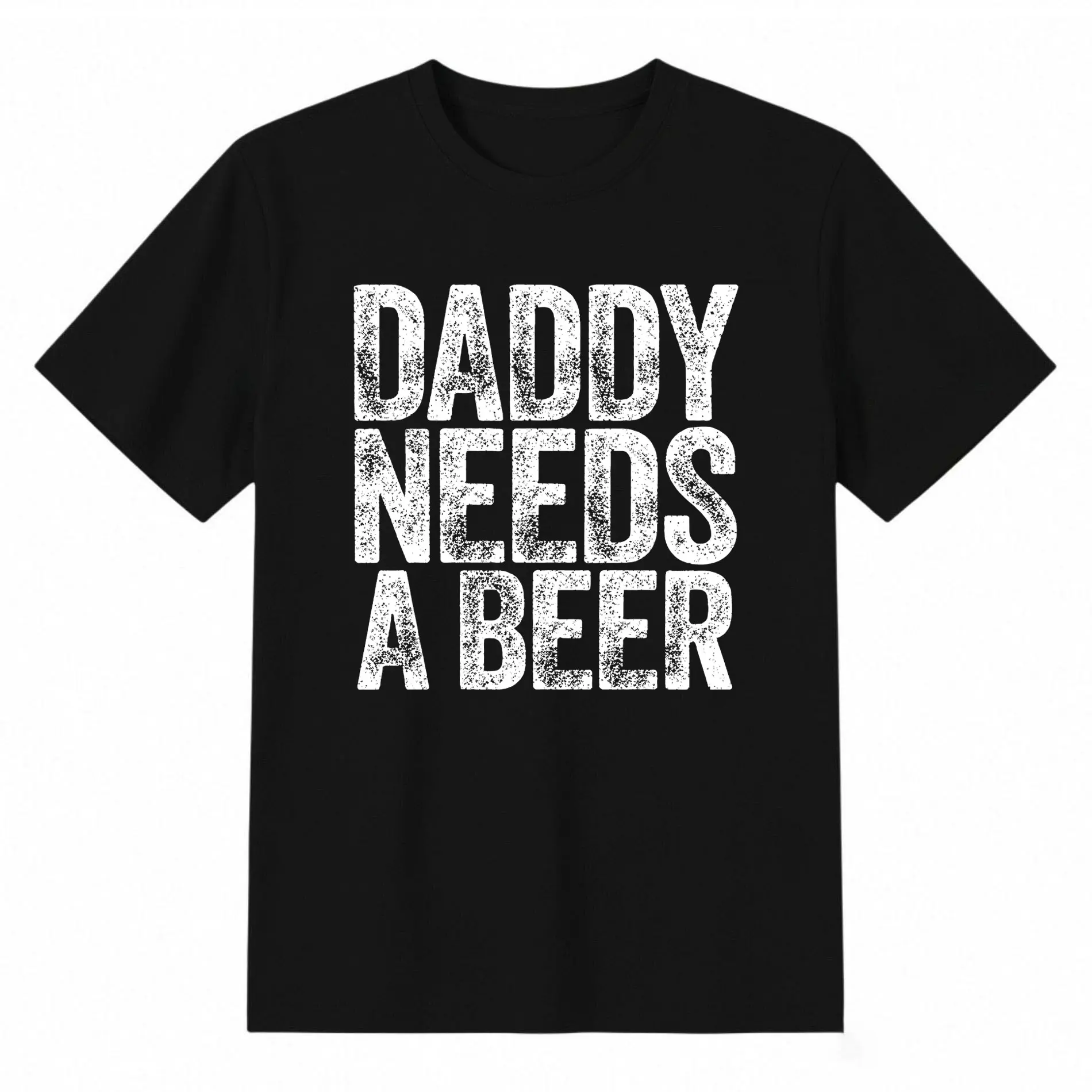 Daddy Needs A Beer T-Shirt, Funny Men'S Drinking Graphic Tee, Casual Menswear Top Streetwear, Perfect For Father'S Day And Beer Lovers Golf Gift T-Shirt For Men And Women summer casual short sleeve tee