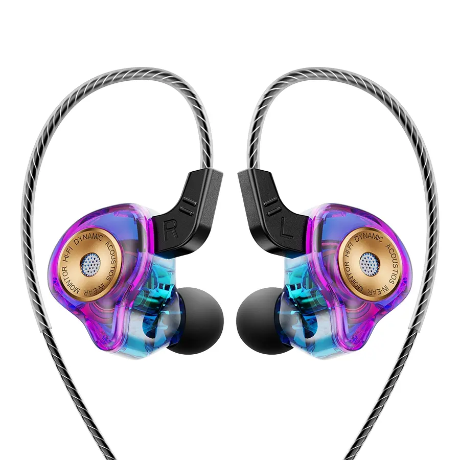 QKZ Ak6-Ultra Heavy Bass Headphones Deep Bass Headphones High Quality Headphones Monitor Headphones Audio Headphone Mobile Wire-Controlled Sports HIFI Running Headphones with Microphone Headset