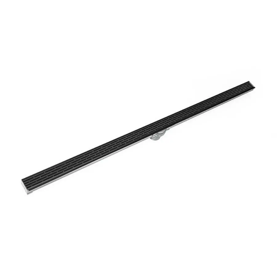 Infinity Drain S-LT 3848  48" S-PVC Series Low Profile Complete Kit with 1 1/2" Perforated Offset Slot Grate