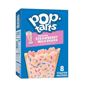 Pop-Tarts Toaster Pastries, Breakfast Foods, Kids Snacks, Frosted Strawberry Milkshake (8 Pop-Tarts)