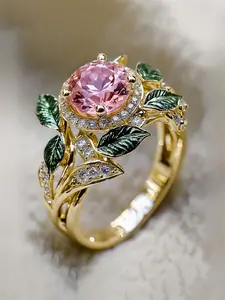 1 PC Elegant Cubic Zirconia Ring For Women For Wedding Engagement Anniversary Party Jewelry Valentine's Day Gift