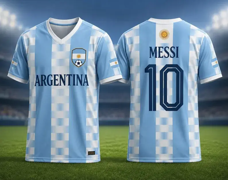 Custom Name And Number Argentina 3D Soccer Jersey, Argentina Football Shirt, Argentina Fan Gift T-Shirt for Match Day Football Fans
