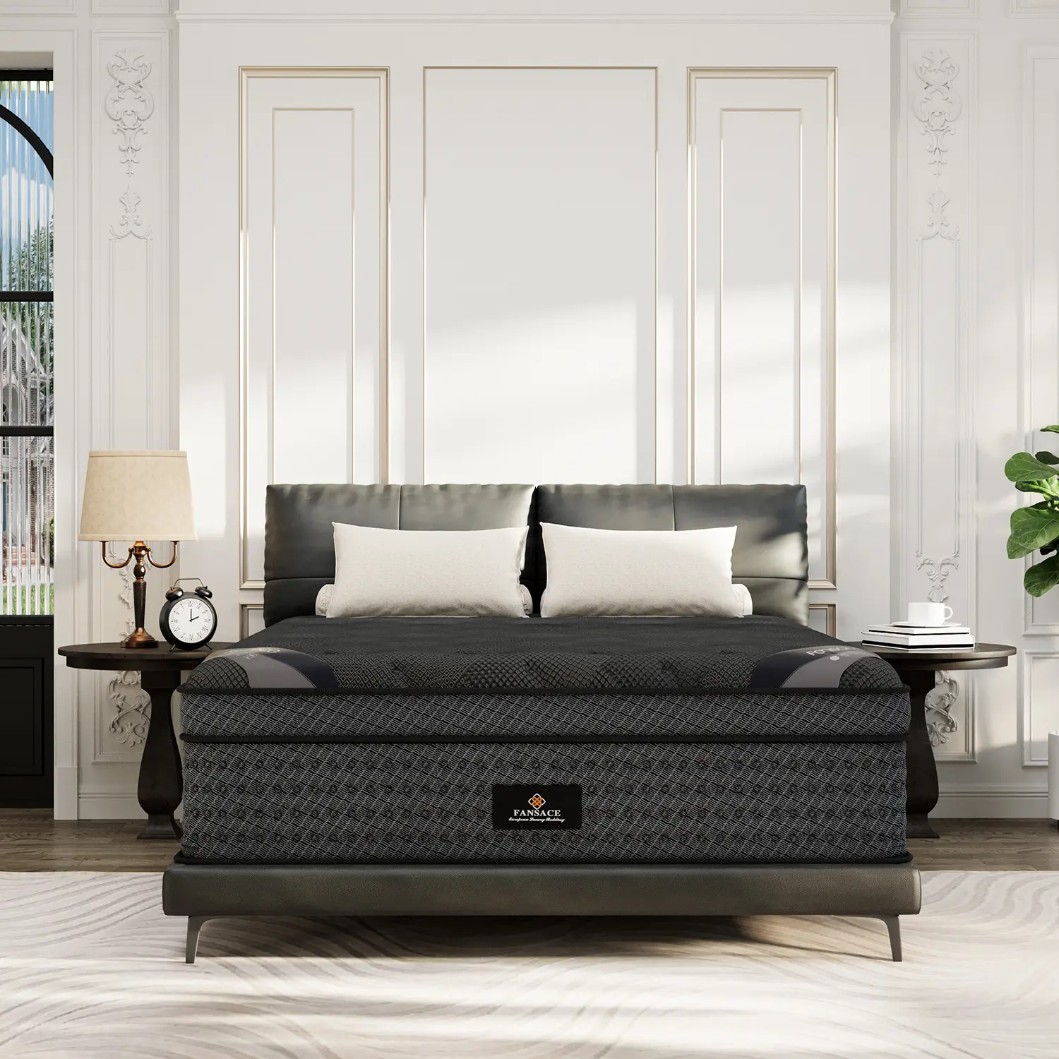 FANSACE 14 inch Queen Size Hybrid Mattress in a Box, Fiberglass-Free, CertiPUR-US Certified, Gel Memory Foam Euro Top, Individually Wrapped Pocket Spring Support, Medium Firm Feel, Strong Edge Support, Cooling Comfort