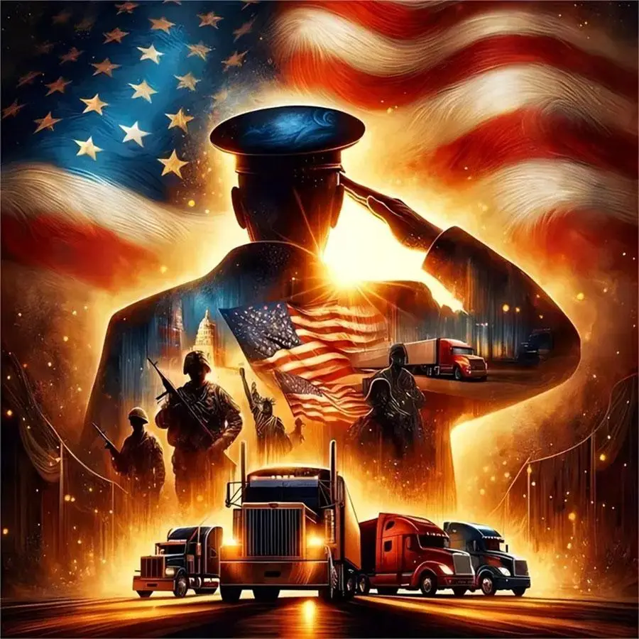 Soldier & Flag Pattern DIY Diamond Arts Colorful Painting Kit without Frame, DIY 5D Diamond Arts Colorful Painting Kit, Wall Art Decor for Home, Crafts, American Patriotism, Diamond Pattern Design