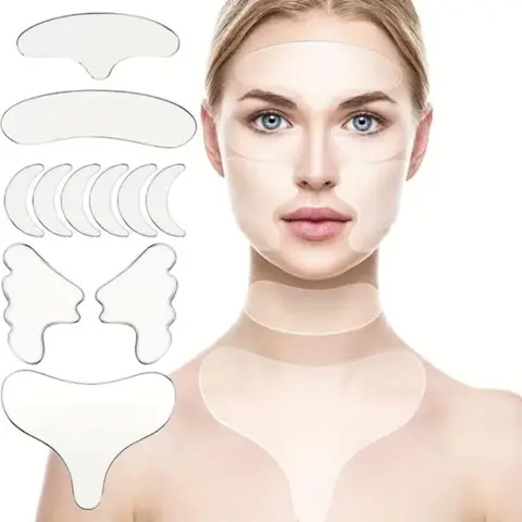 Fine Lines Soothing Face Patch, 1 Set Neck Mask Firming Reusable Collagen Face Patches, Gentle Soft Skin Care Sticker, Clear Facial Skin Care for Women & Men, Beauty Products