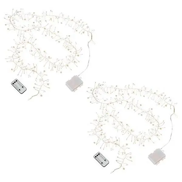 August & Leo 6.5' LED Pearl & Crystal String Lights Set of 2 August & Leo 6.5' LED Pearl & Crystal String Lights Set of 2