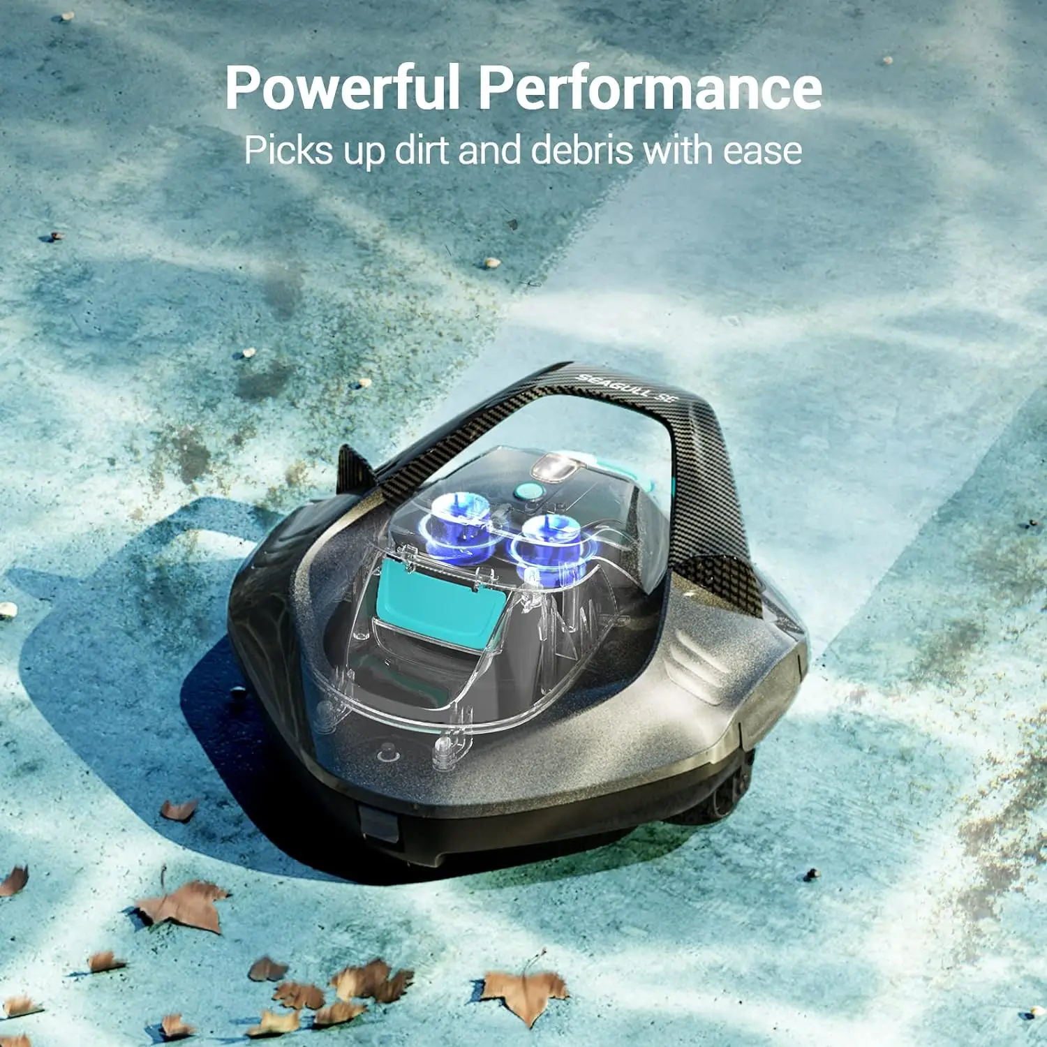 FLAT ABOVE-GROUND POOL CLEANER, AIPER Robotic Pool Cleaner, Cordless Robotic Pool Vacuum, Lasts up to 90 Mins, Ideal for Above Ground Pools