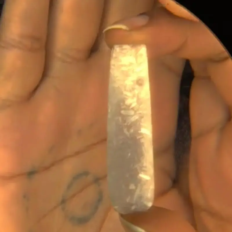 Khione's Frost Luxury Crystal Press-On Nails Pre-Order Nail Sizing Kit First Made-to-Order with Selenite Crystal for Elegant Manicure