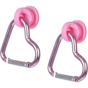 2Pcs Inserts Hooks Accessories for Tote,Charms Key Holder cute Carabiner for  Bags Keychain -Finding Your Keys in Your Bag Quickly(Pink)