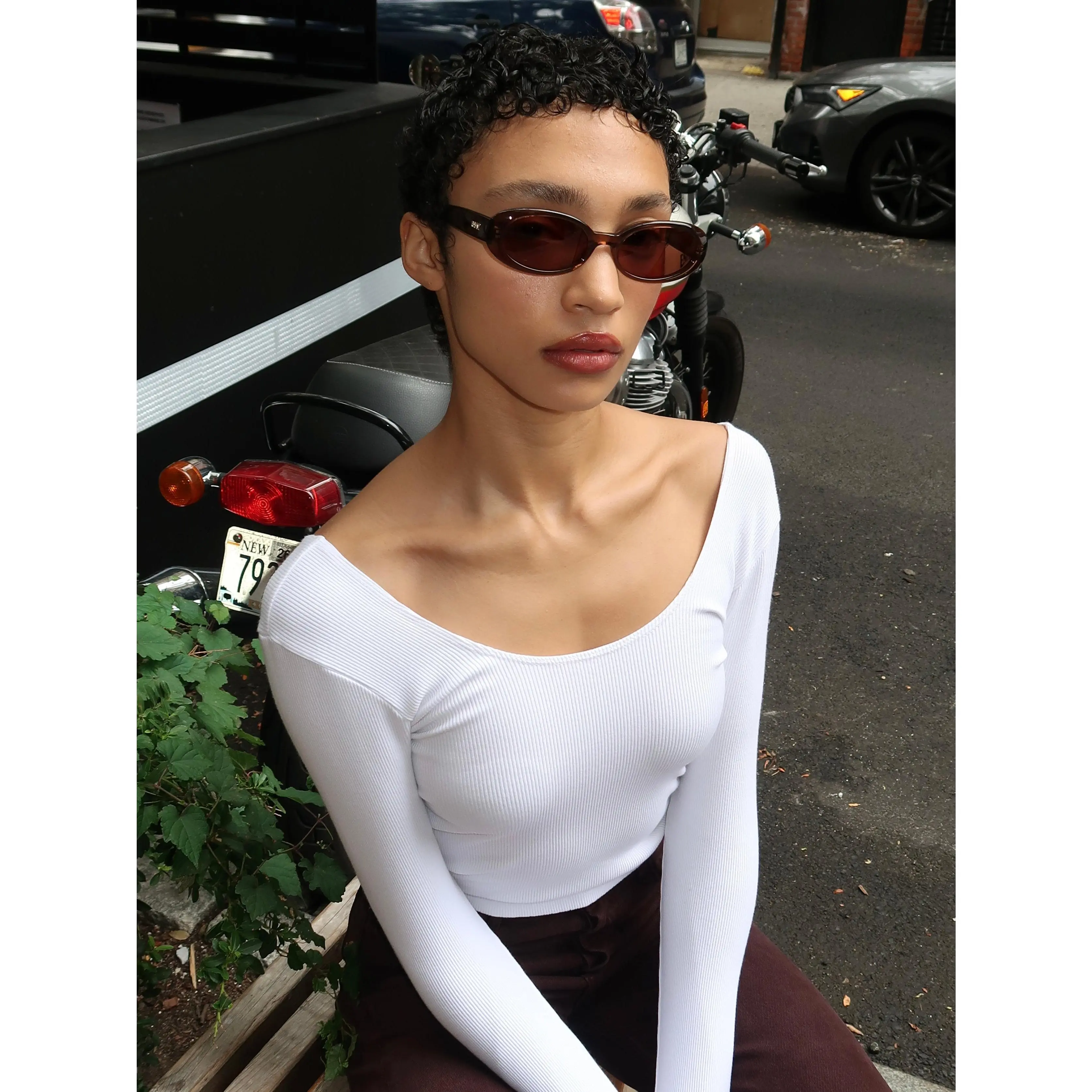 Valentina Sunglasses in Transparent Brown