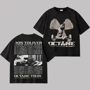 Donny G “Octane” V2 Album Washed T-Shirt, Hip Hop Inspired Graphic Tee, Vintage Washed Cotton Shirt, Oversized Streetwear Fit, Unisex Rap Music Outfit, Gift for Fans