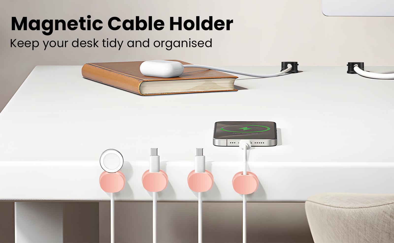 Cable Management Holder, 12pcs/Set Wall Mount Cable Organizer, Desktop Cable Management Clip, Office Desk Home Organizer