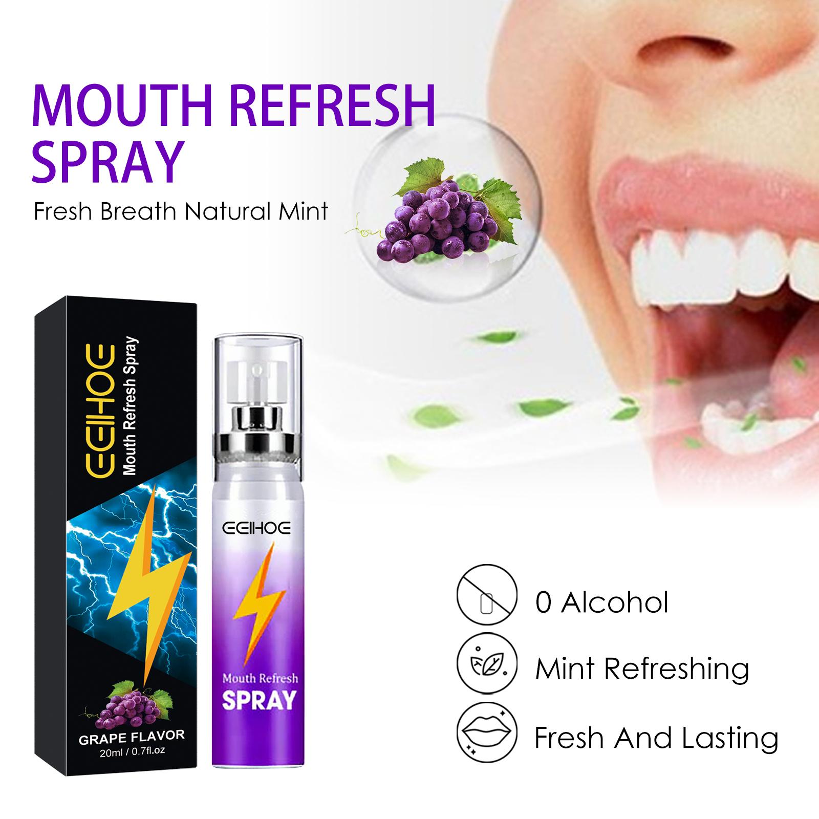 20ml Mouth Refresh Spray, Oral Probiotic Breath Spray, Natural Fresh Spray for Men and Women, Fresh